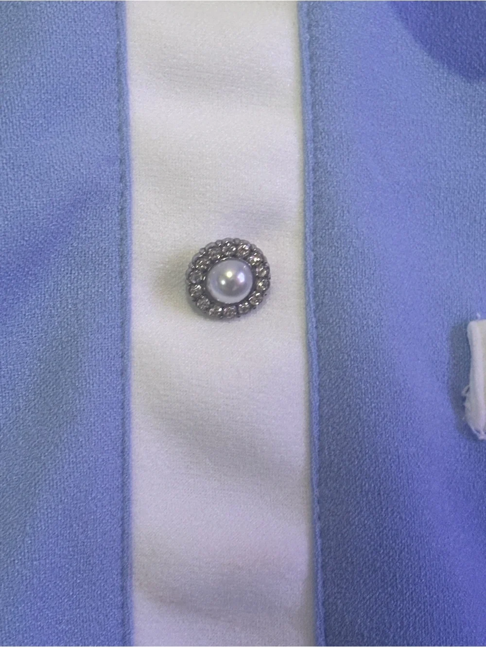 Periwinkle Blue Mod Front Button Dress Cosplay Stewardess M - Picture 4 of 5